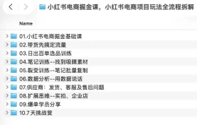 小红书电商从入门到精通：全流程实战掘金课（选品×运营×引流×变现）【夸克网盘】